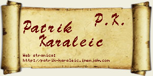 Patrik Karaleić vizit kartica